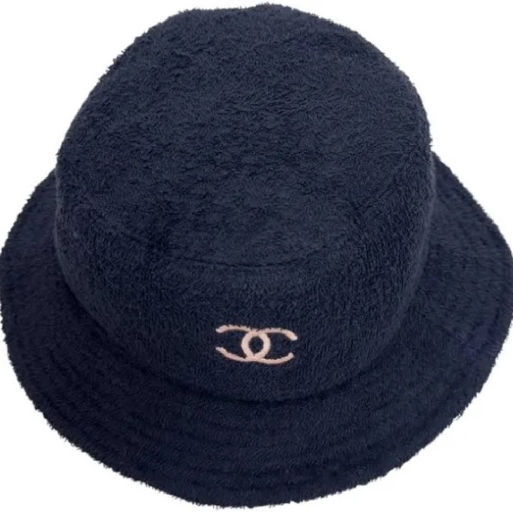 Chanel navy pink terry cloth and bucket Hat - Picture 3 of 5